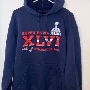 Pre-owned Reebok Super‎ Bowl 46 Patriots Hoodie